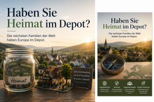 Haben Sie Heimat im Depot? Jede Entscheidung ist eine Investition in unsere Zukunft.